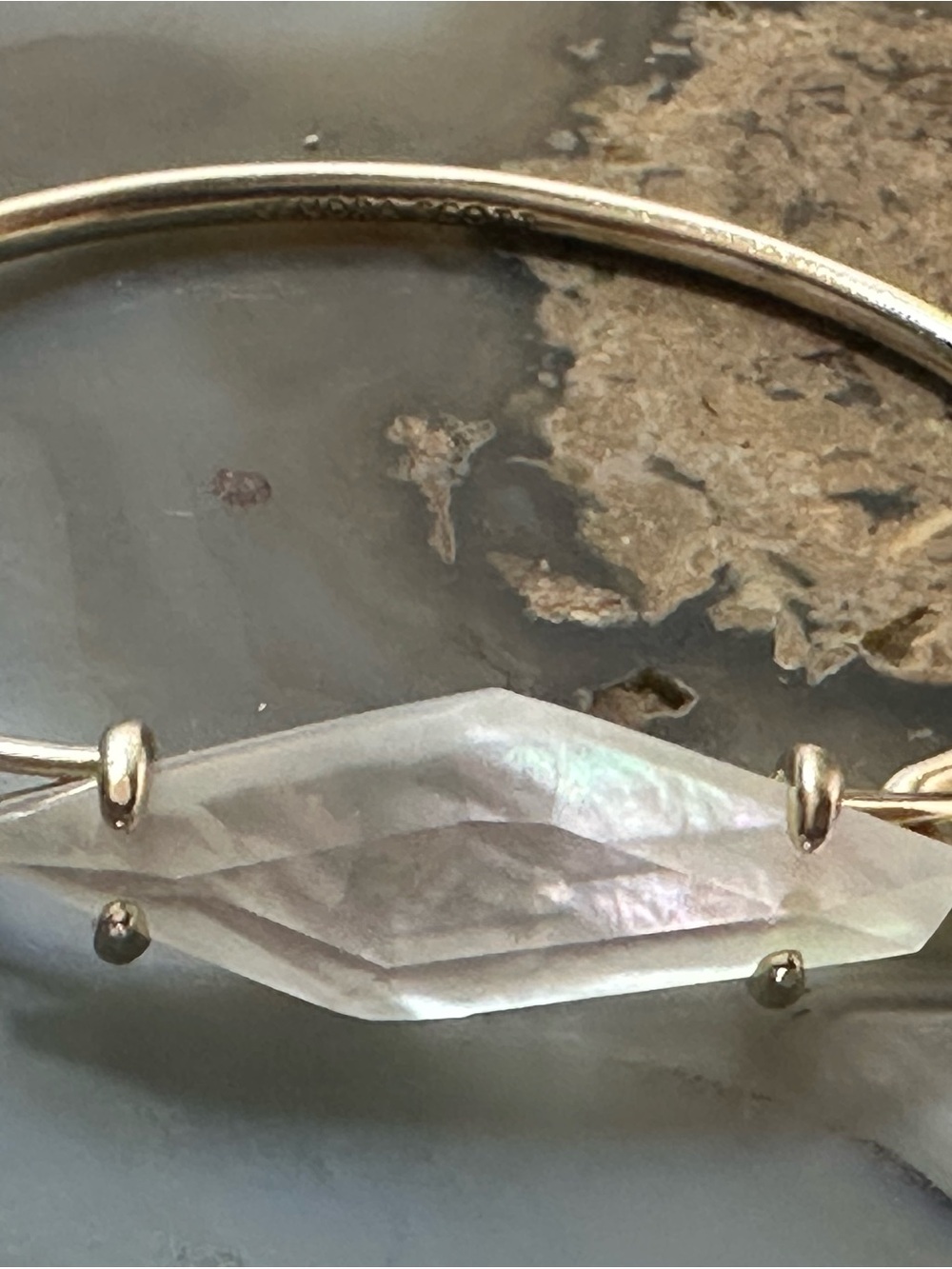 New kendra Scott Iridescent Crystal Bangle Bracelet - Picture 2 of 4